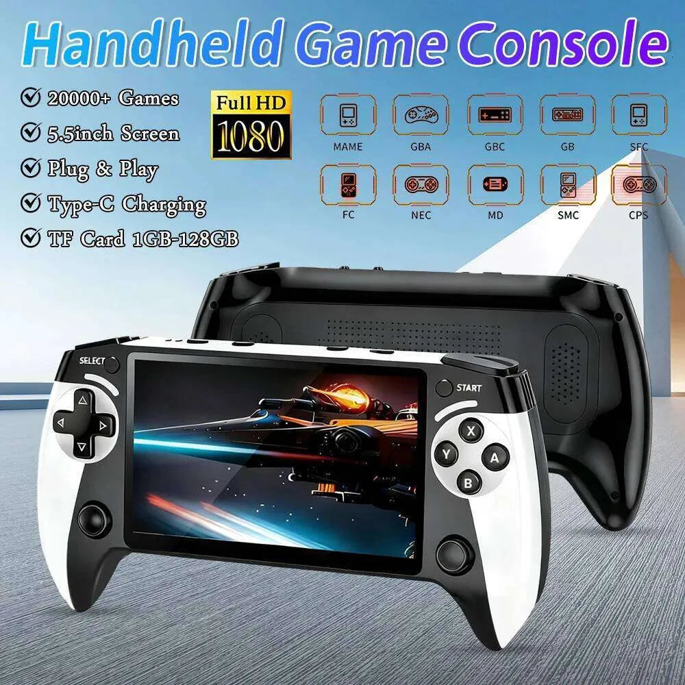 X9 portable game console, 5.5” HD Handheld Console with 20,000+ Retro Games