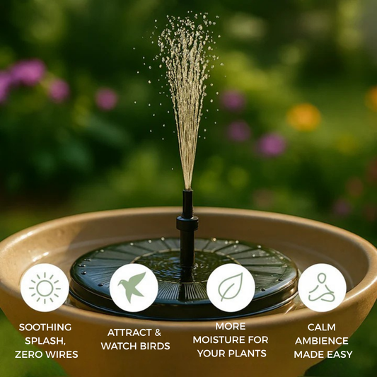 Peachlife™ Solar Garden Fountain – Eco-Friendly Outdoor Water Feature